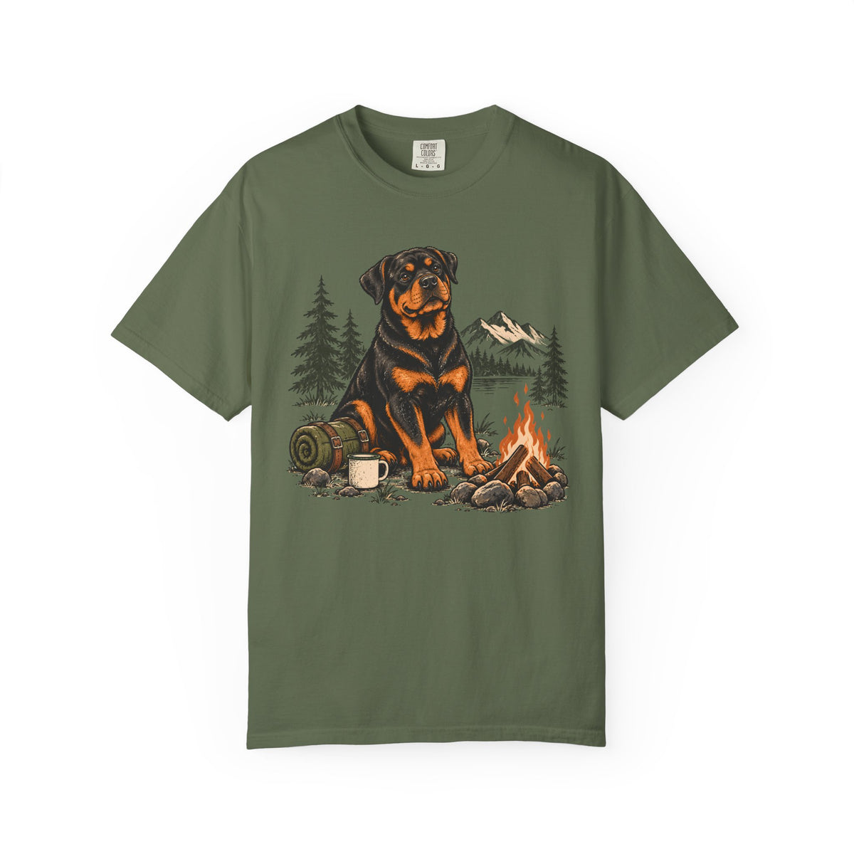 Campfire Rottweiler T-Shirt