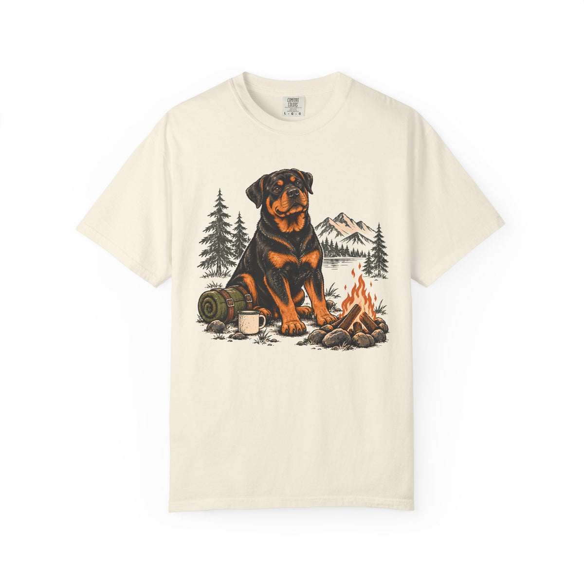 Campfire Rottweiler T-Shirt
