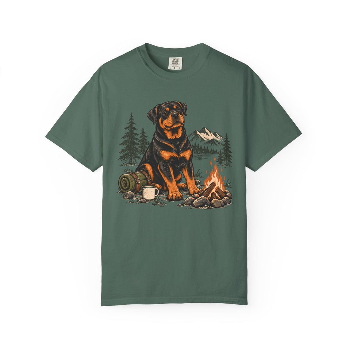 Campfire Rottweiler T-Shirt